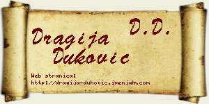 Dragija Duković vizit kartica